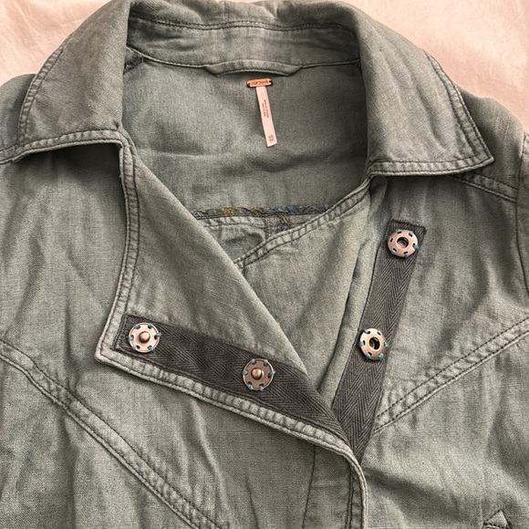 Free People Motorcycle Drape Front Jacket - Picture 3 of 8